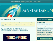 Tablet Screenshot of maximumfun.org